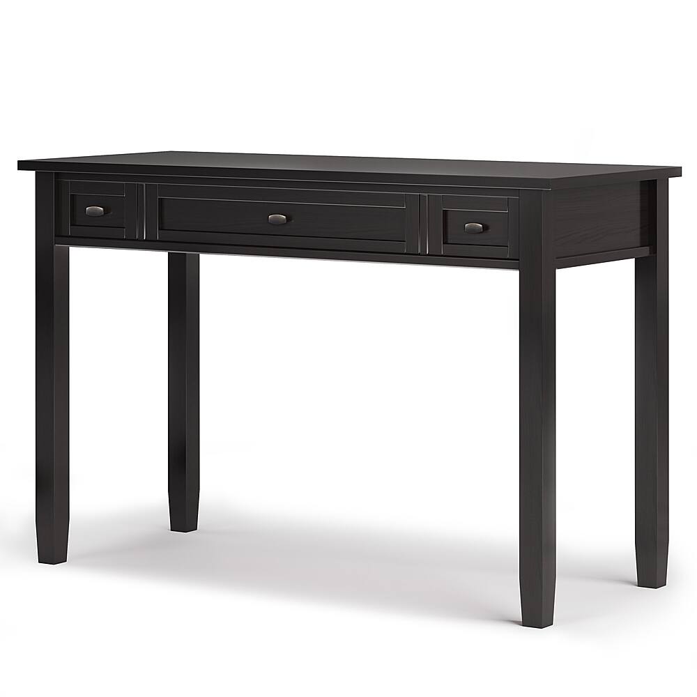 Angle View: Simpli Home - Warm Shaker SOLID WOOD Transitional 48 inch Wide Writing Office Desk in - Hickory Brown