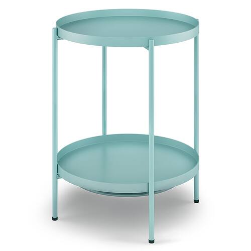 Simpli Home - Monet Metal End Table - Aqua