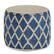 Front. Simpli Home - Edgeley Round Pouf - Classic Blue, Natural.