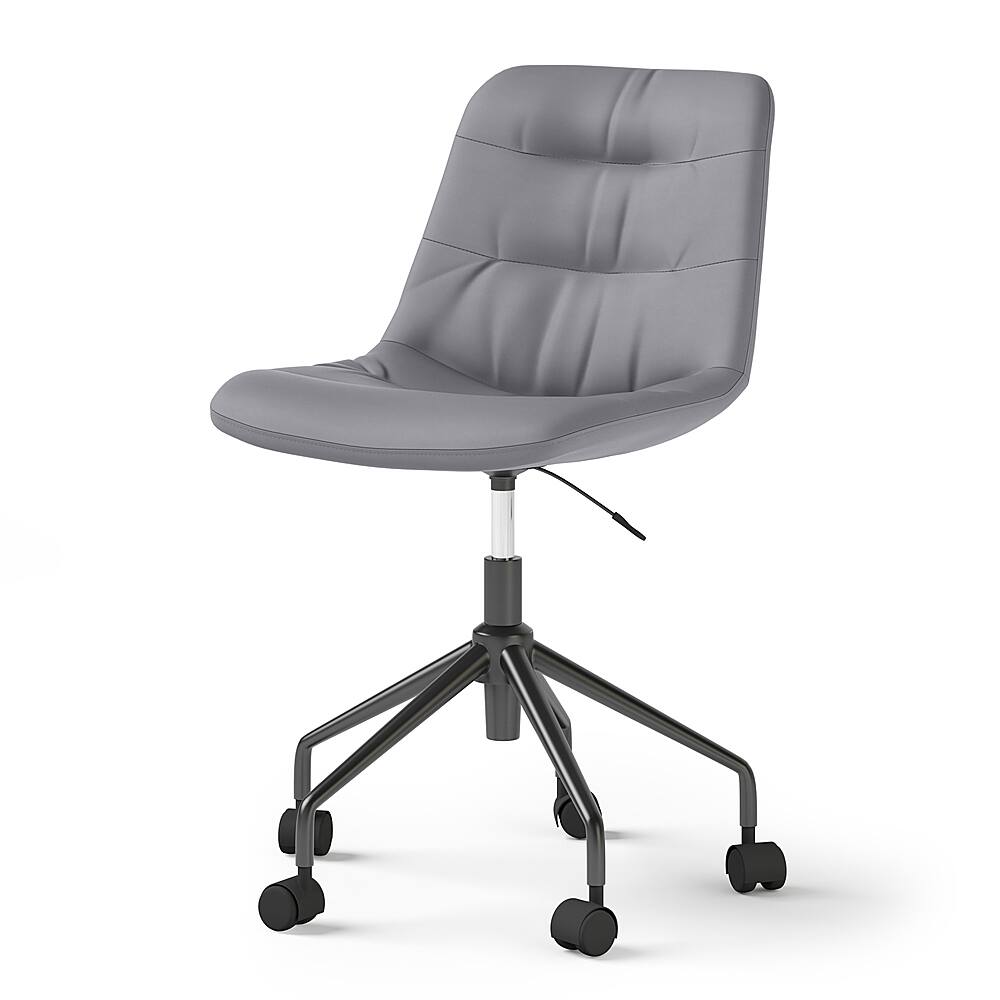 Angle View: Simpli Home - Rowling Swivel Office Chair - Grey