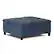 Front. Simpli Home - Harrison 36 inch Wide Transitional Square Coffee Table Storage Ottoman in Denim Blue Faux Leather - Denim Blue.