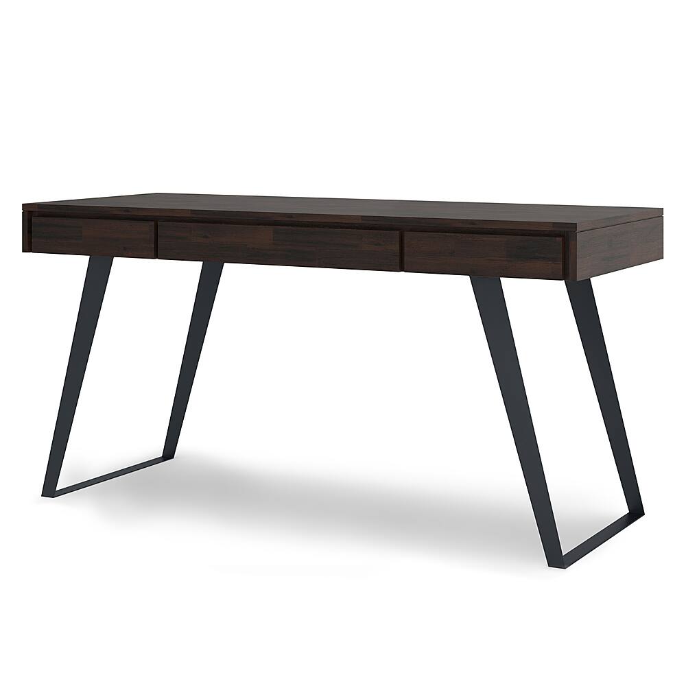 Angle. Simpli Home - Lowry Desk - Distressed Hickory Brown.