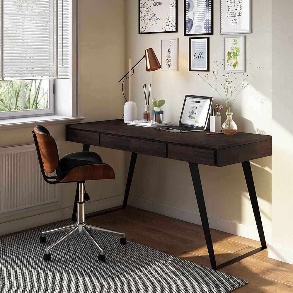 Alt View 12. Simpli Home - Lowry Desk - Distressed Hickory Brown.