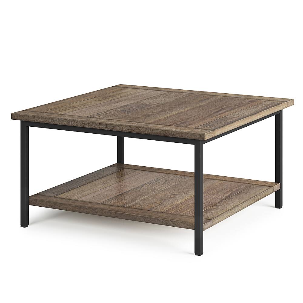 Angle View: Simpli Home - Skyler Square Coffee Table - Beach Brown