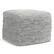 Front. Simpli Home - Fredrik Square Pouf - Cream.