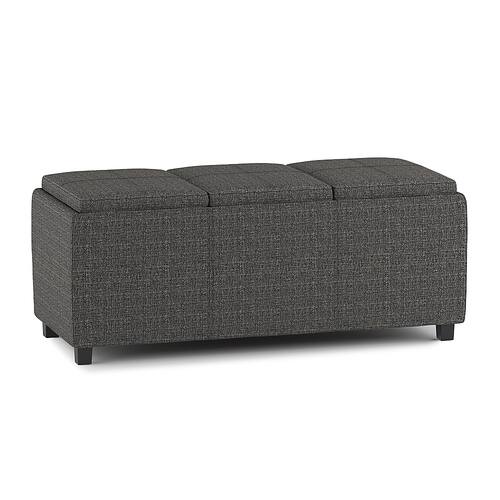 Simpli Home - Avalon Storage Ottoman - Ebony