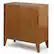 Angle. Simpli Home - Harper Low Storage Cabinet - Teak Brown.