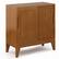 Front. Simpli Home - Harper Low Storage Cabinet - Teak Brown.