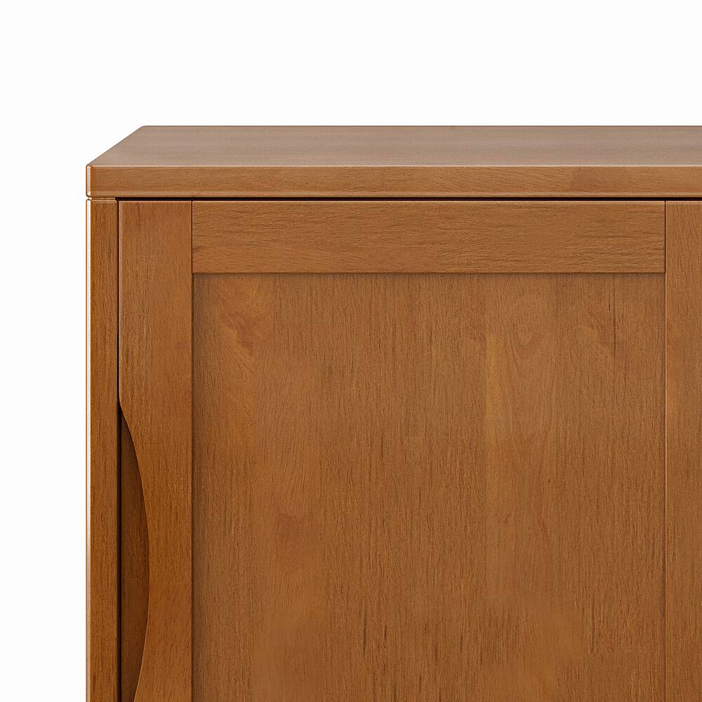 Alt View 13. Simpli Home - Harper Low Storage Cabinet - Teak Brown.