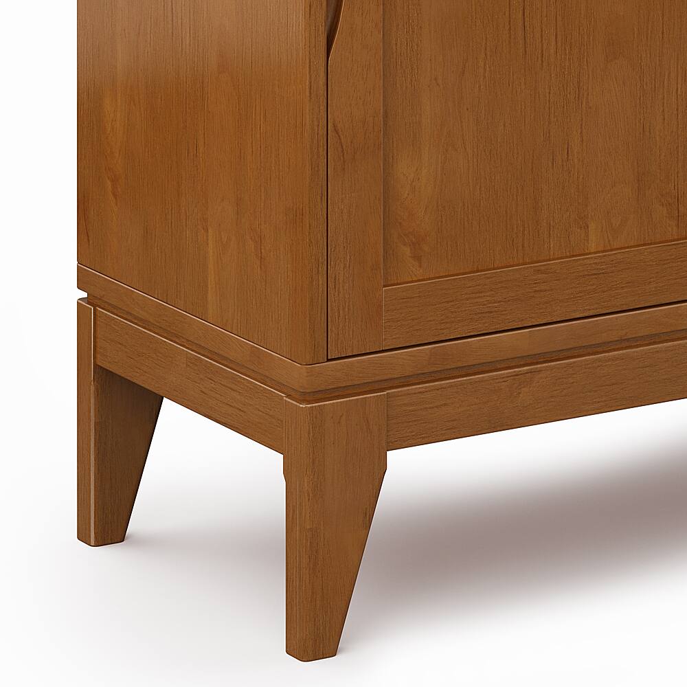 Alt View 15. Simpli Home - Harper Low Storage Cabinet - Teak Brown.