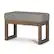 Angle. Simpli Home - Milltown Footstool Small Ottoman Bench - Distressed Grey Taupe.