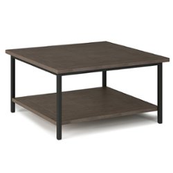 Simpli Home - Skyler Square Coffee Table - Walnut Brown - Front_Zoom