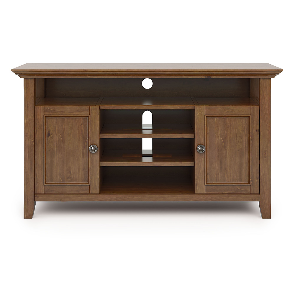 Left View: Camden&Wells - Deveraux TV Stand for TVs Up to 65" - Brass/Glass