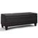 Front. Simpli Home - Avalon Lift Top Rectangular Storage Ottoman - Tanners Brown.