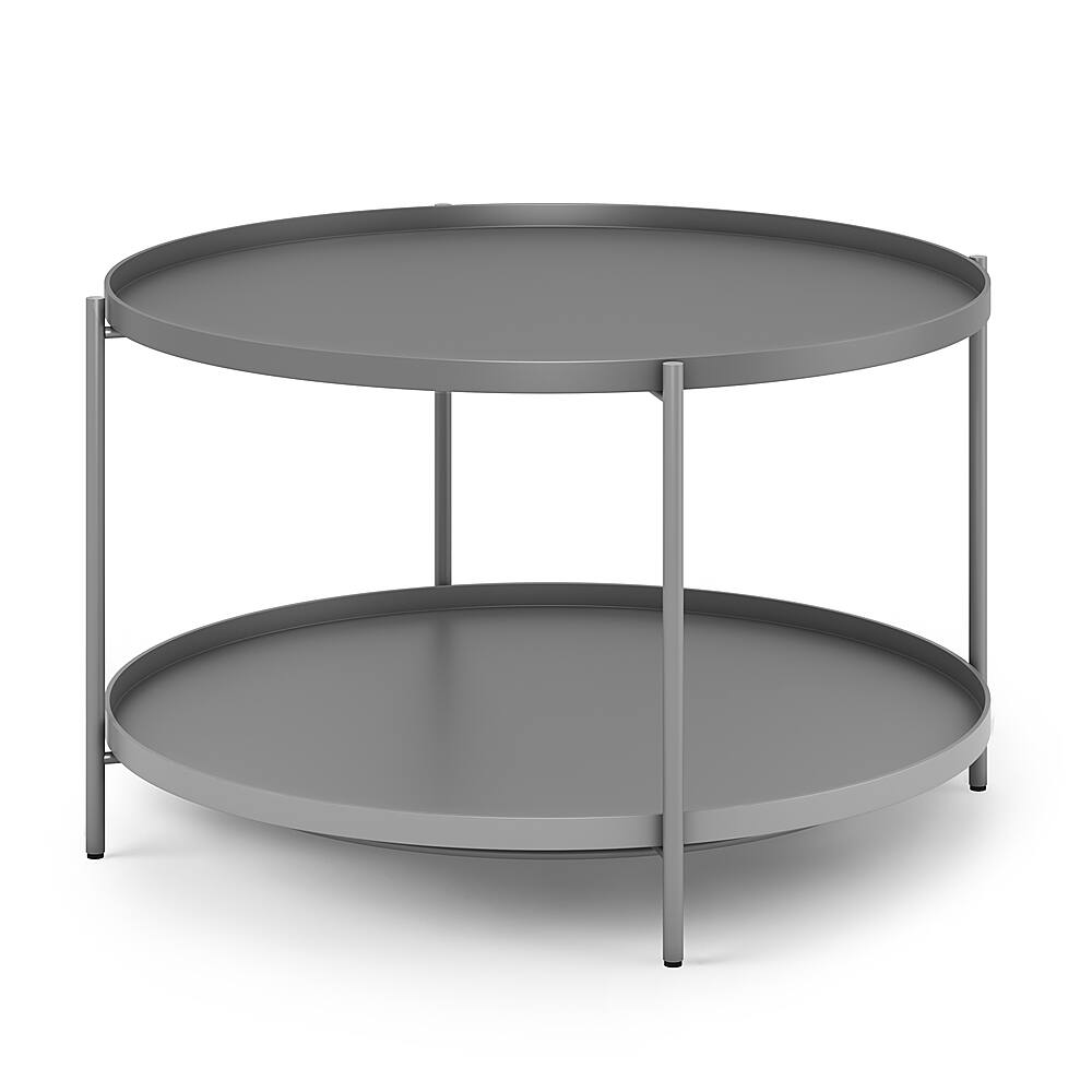 Angle View: Simpli Home - Monet Metal Coffee Table - Storm Grey