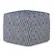 Angle. Simpli Home - Graham Square Pouf - Patterened Blue and Natural.