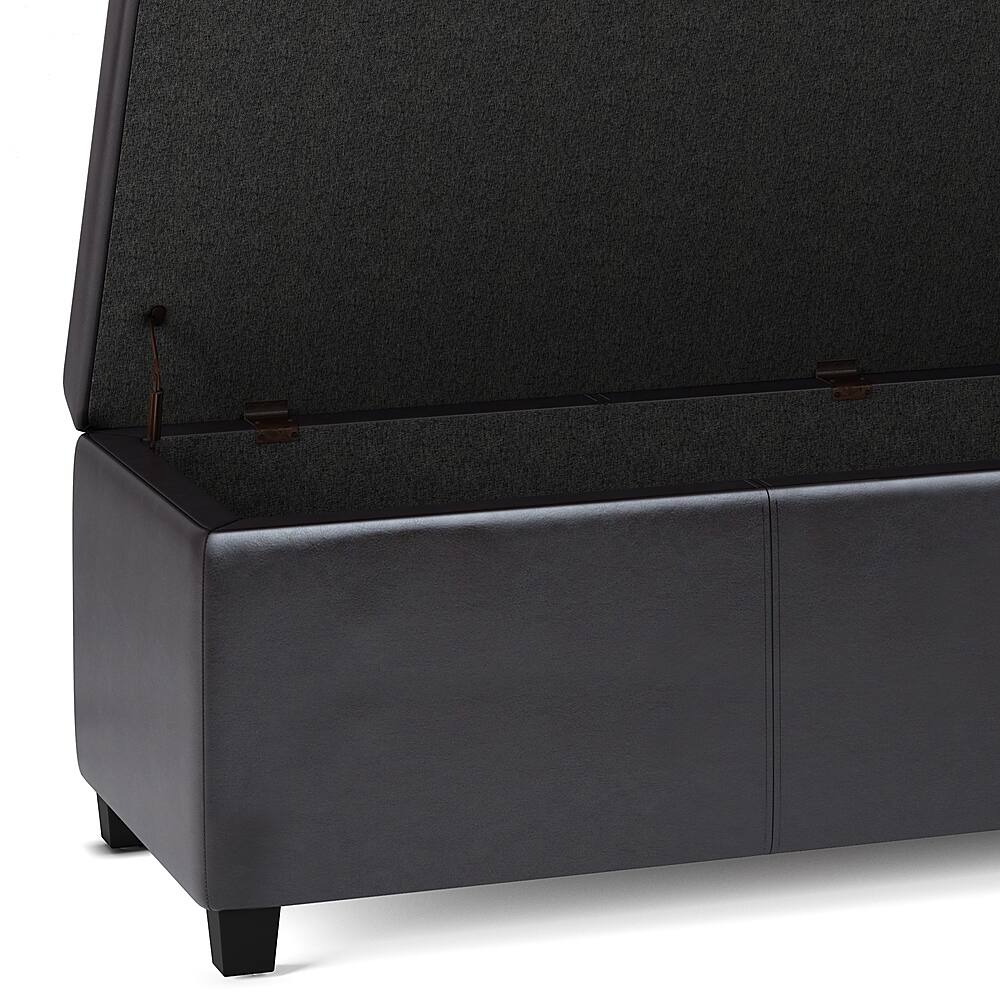 Alt View 12. Simpli Home - Avalon Extra Large Storage Ottoman Bench - Tanners Brown.