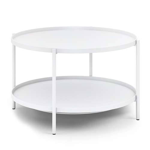 Simpli Home - Monet Metal Coffee Table - White
