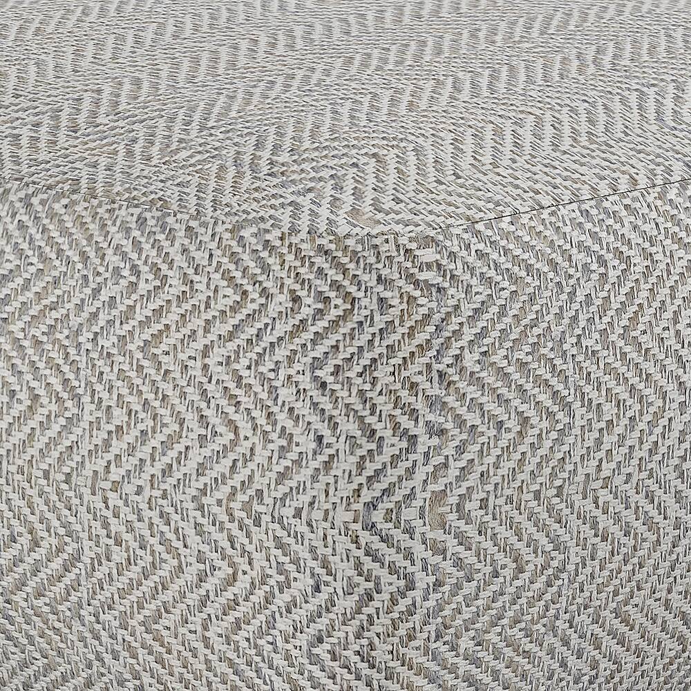 Alt View 13. Simpli Home - Nate Square Pouf - Patterned Grey Melange.