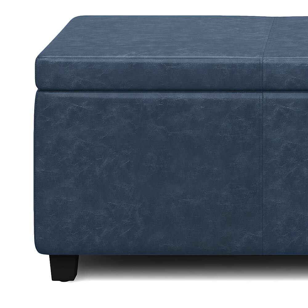 Alt View 12. Simpli Home - Avalon Storage Ottoman Bench - Denim Blue.