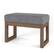 Angle. Simpli Home - Milltown Footstool Small Ottoman Bench - Pebble Grey.
