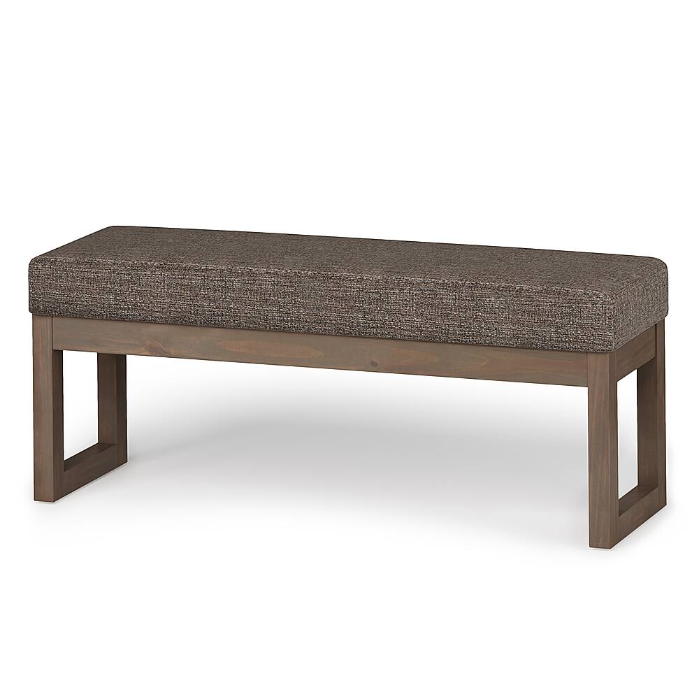 Angle. Simpli Home - Milltown Large Ottoman Bench - Mink Brown.