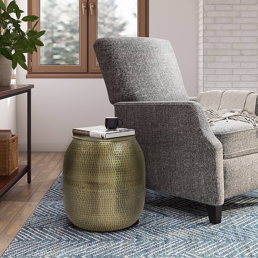 Alt View 11. Simpli Home - Griffen Metal Storage Accent Table - Antique Gold.