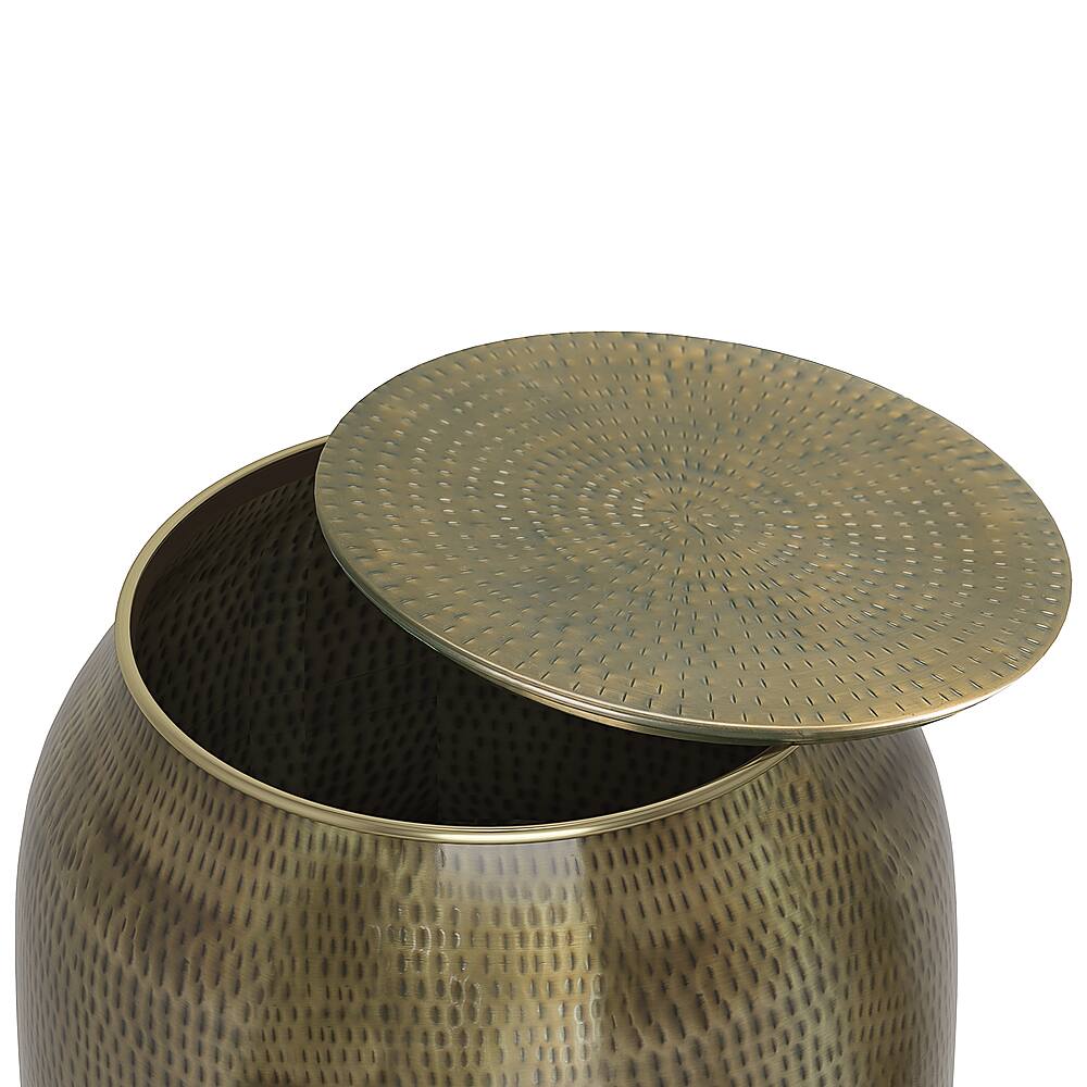 Alt View 12. Simpli Home - Griffen Metal Storage Accent Table - Antique Gold.