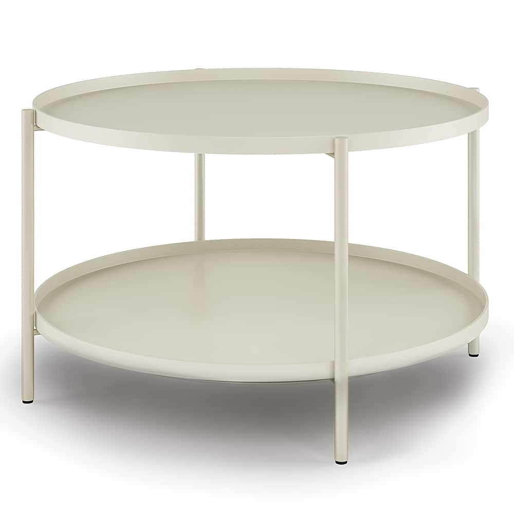 Angle View: Simpli Home - Monet Metal Coffee Table - Cream