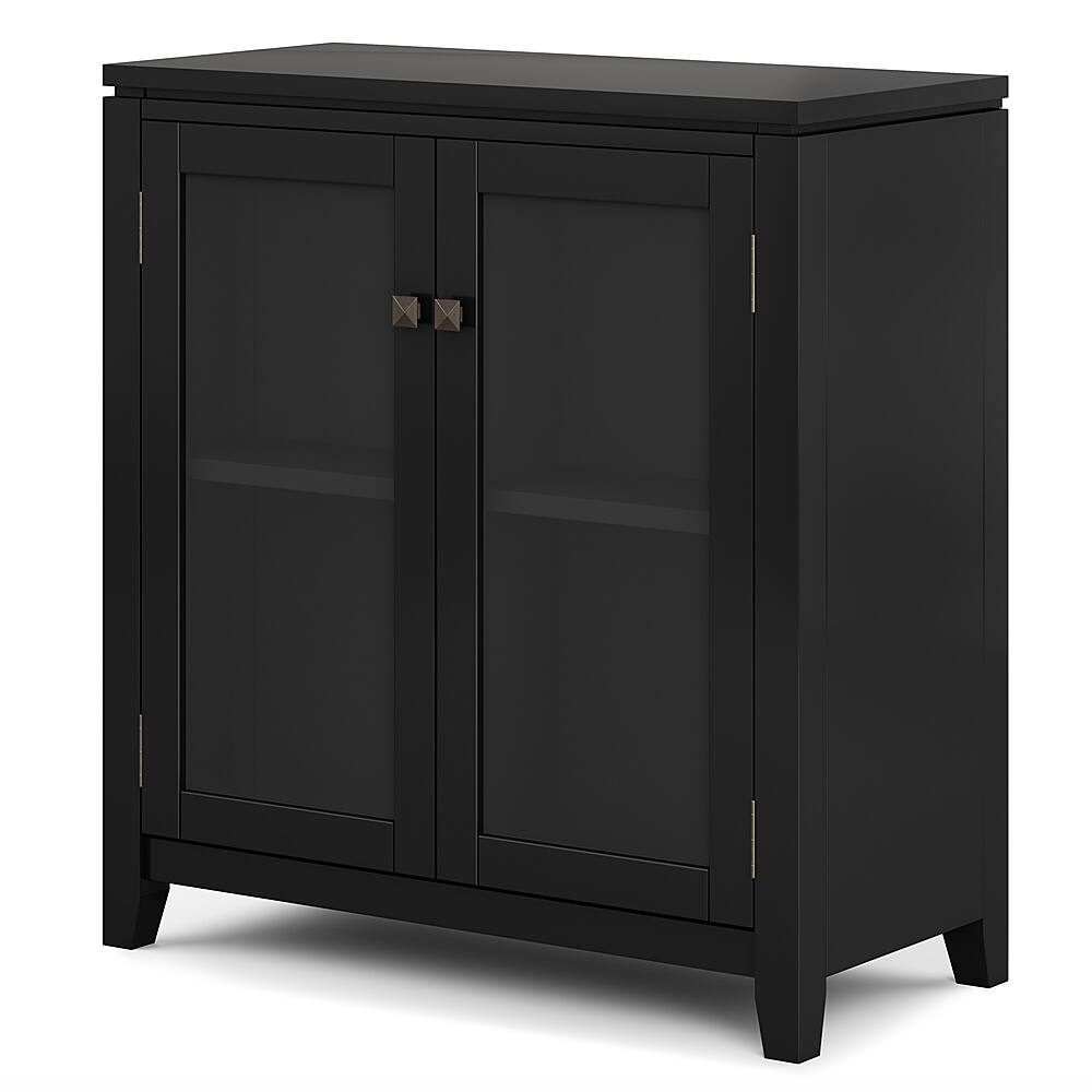 Angle. Simpli Home - Cosmopolitan Low Storage Cabinet - Black.