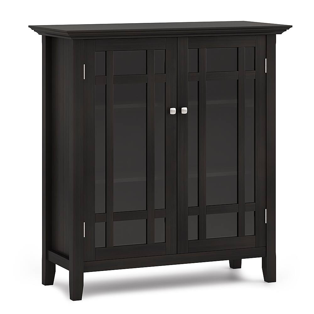 Simpli Home - Bedford SOLID WOOD 39 inch Wide Transitional Medium Storage Cabinet - Hickory Brown