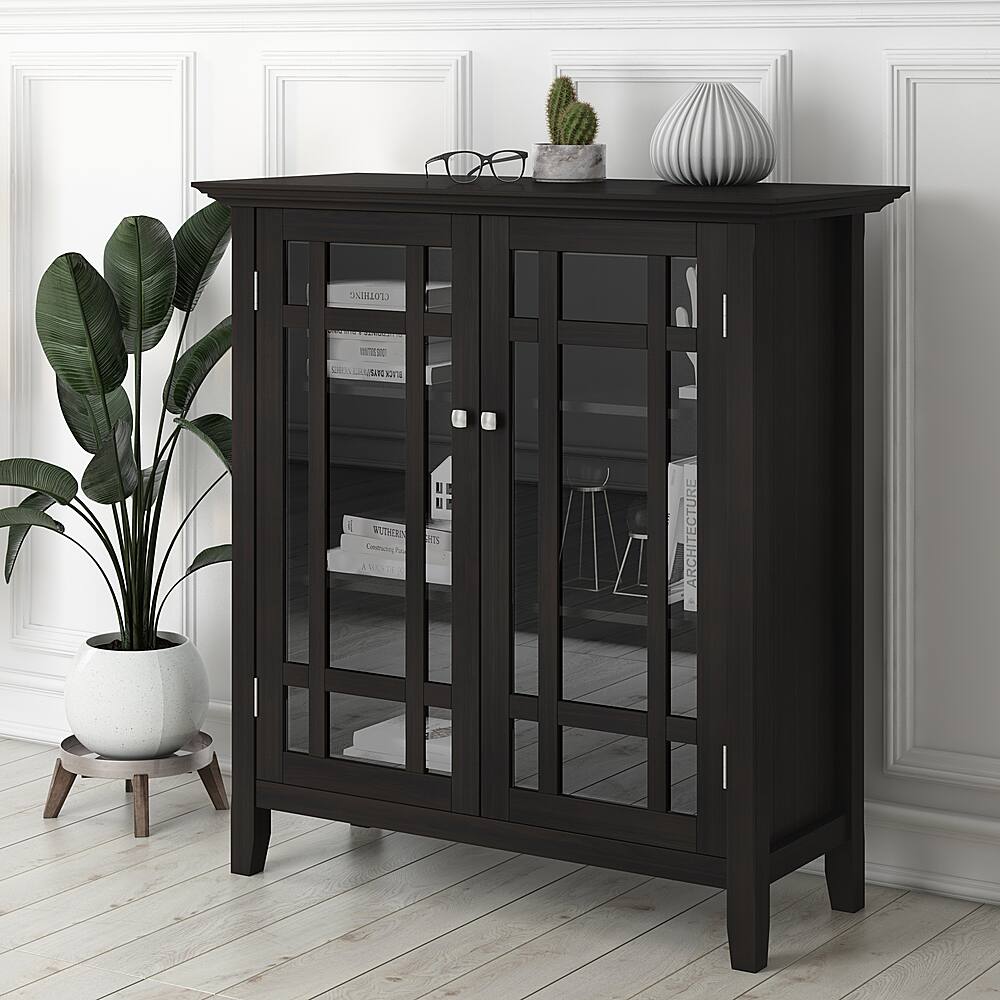 Alt View 12. Simpli Home - Bedford SOLID WOOD 39 inch Wide Transitional Medium Storage Cabinet in Hickory Brown - Hickory Brown.