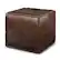 Angle. Simpli Home - Brody Square Pouf - Distressed Dark Brown.