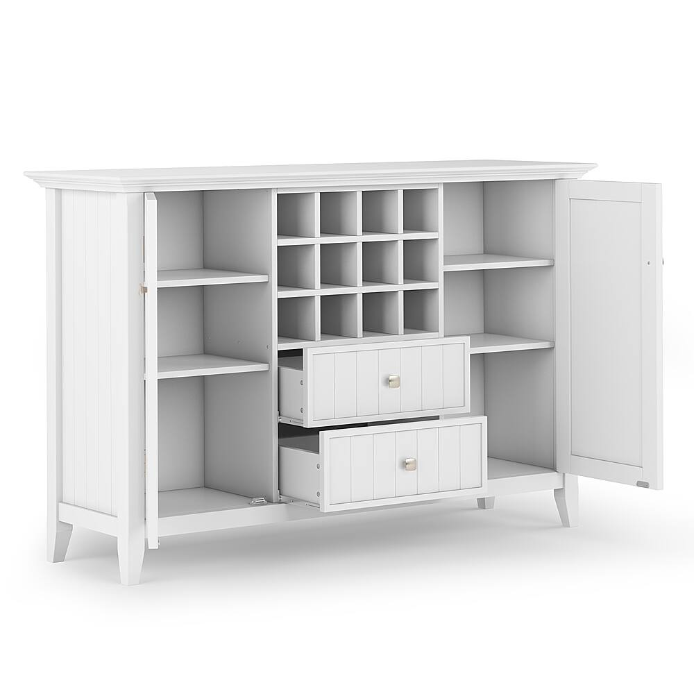 Alt View 11. Simpli Home - Bedford Sideboard Buffet and Wine Rack - White.