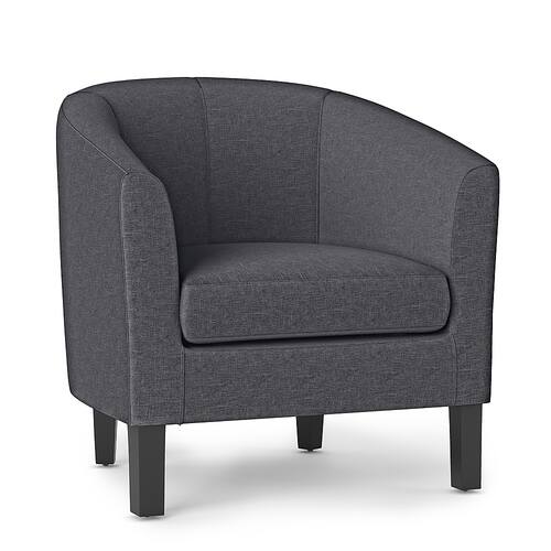 Simpli Home - Austin 30 inch Wide Transitional Tub Chair - Slate Grey