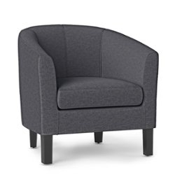 Simpli Home - Austin 30 inch Wide Tub Chair - Slate Grey - Front_Zoom