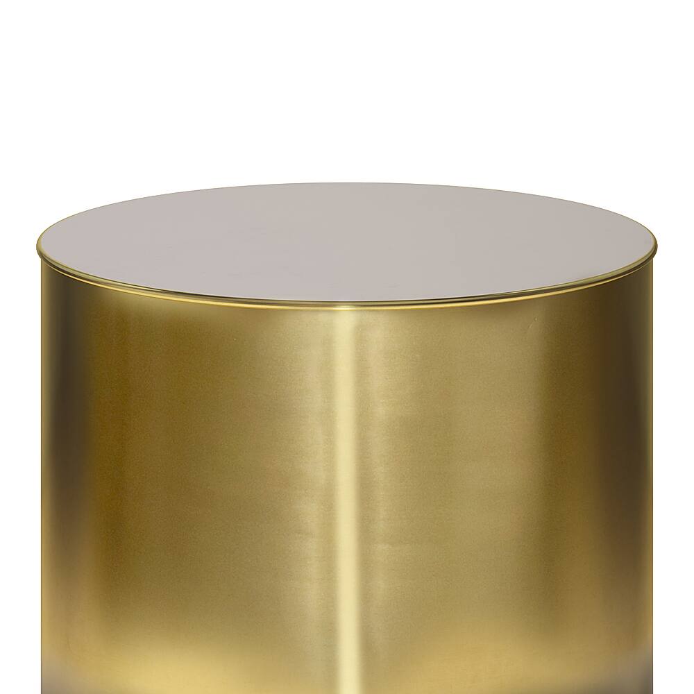 Alt View 12. Simpli Home - Curtis Metal Cylinder Accent Table - Ombre Black/ Gold.
