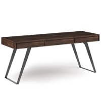 Simpli Home - Lowry Large Desk - Distressed Charcoal Brown - Front_Zoom