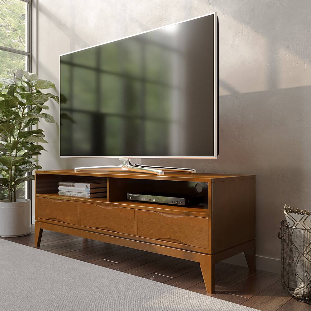 Alt View 11. Simpli Home - Harper TV Media Stand - Teak Brown.