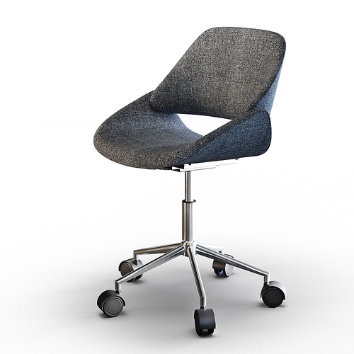 Malden Office Chair in Grey Woven Fabric