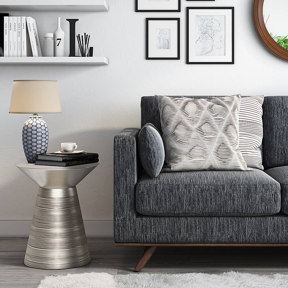 Alt View 11. Simpli Home - Sheridan Metal Accent Table - Antique Silver.