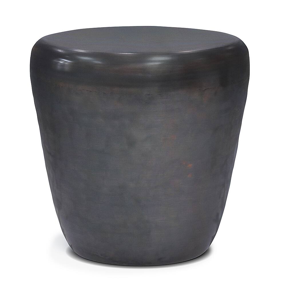 Angle. Simpli Home - Garvy Metal Side Table - Antique Copper.