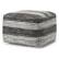 Angle. Simpli Home - Clay Square Pouf - Grey Melange.