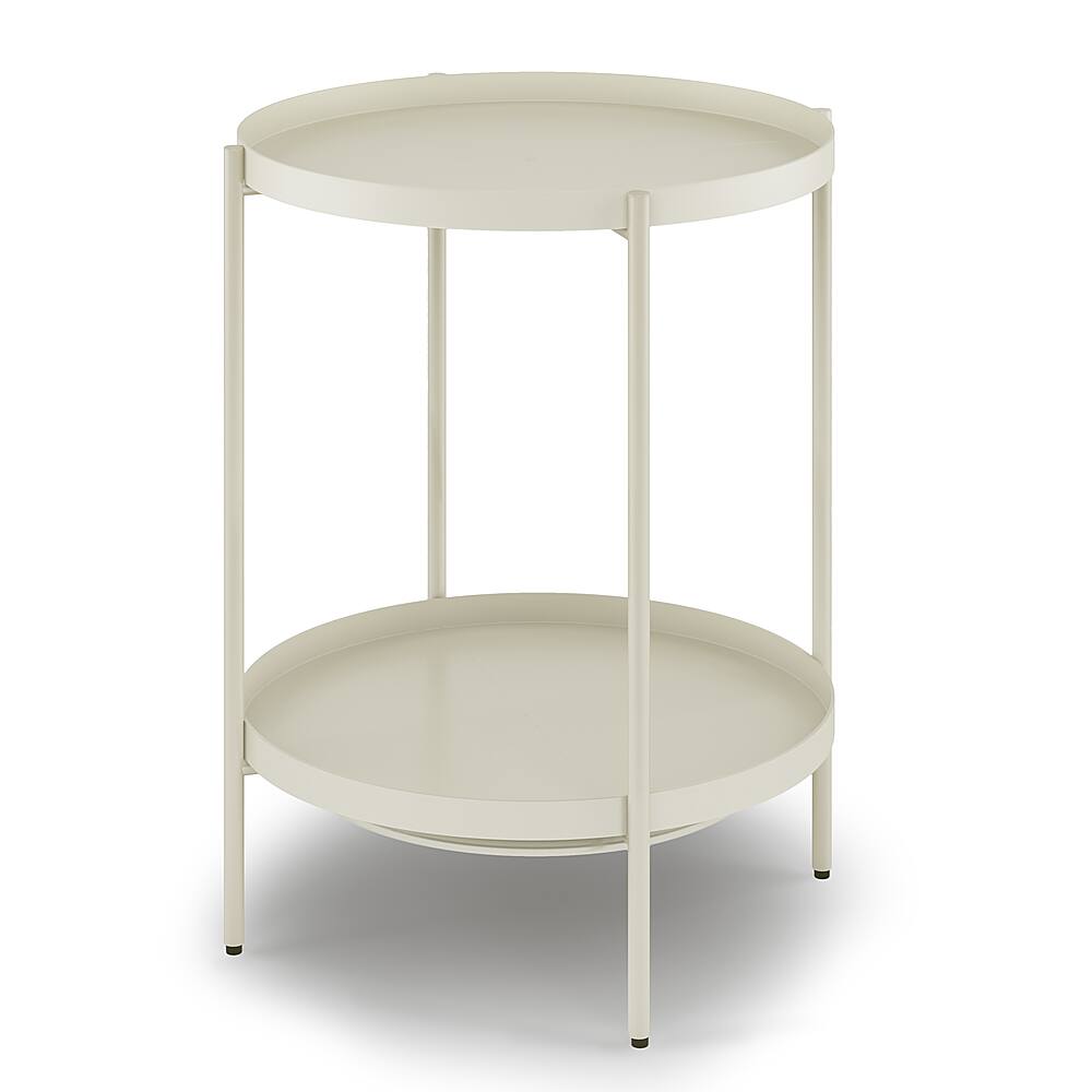 Angle View: Simpli Home - Monet Metal End Table - Cream