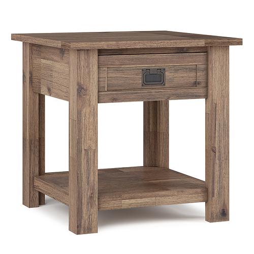 Simpli Home - Monroe End Table - Rustic Natural Aged Brown