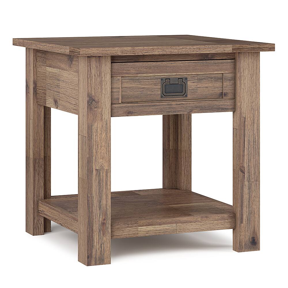 Simpli Home Monroe End Table Rustic Natural Aged Brown AXCMON03RNAB