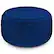 Front. Simpli Home - Vivienne Round Pouf - Blue Velvet.
