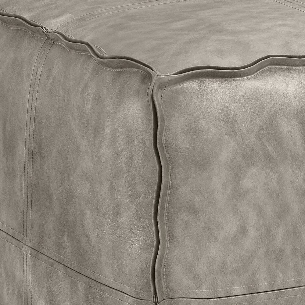 Alt View 13. Simpli Home - Brody Square Pouf - Distressed Grey.