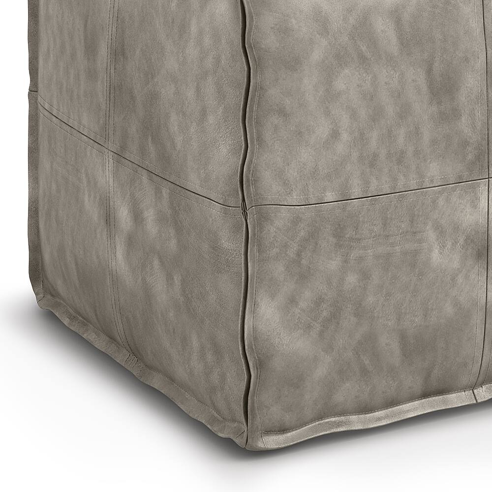 Alt View 14. Simpli Home - Brody Square Pouf - Distressed Grey.