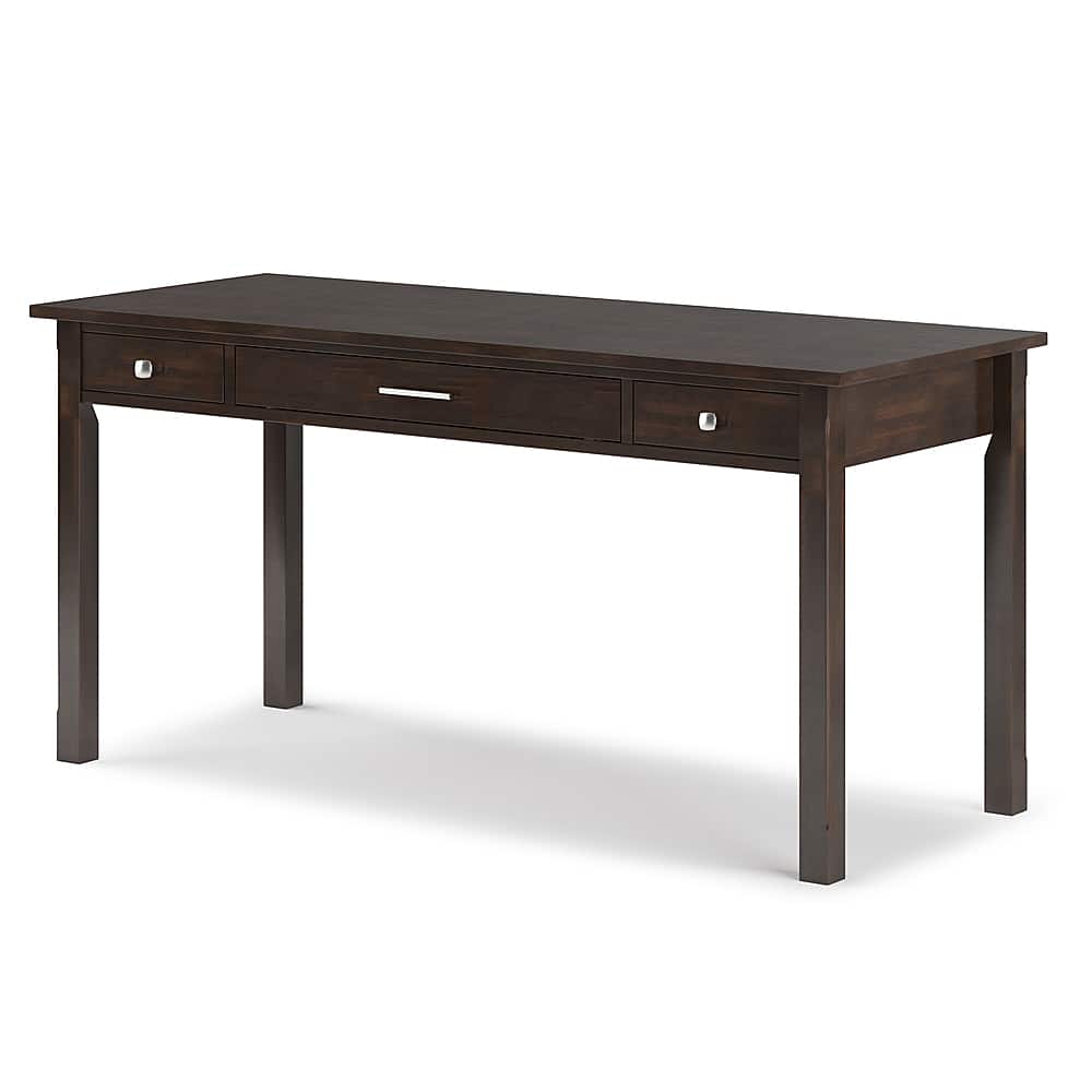 Angle. Simpli Home - Avalon Large Desk - Tobacco Brown.